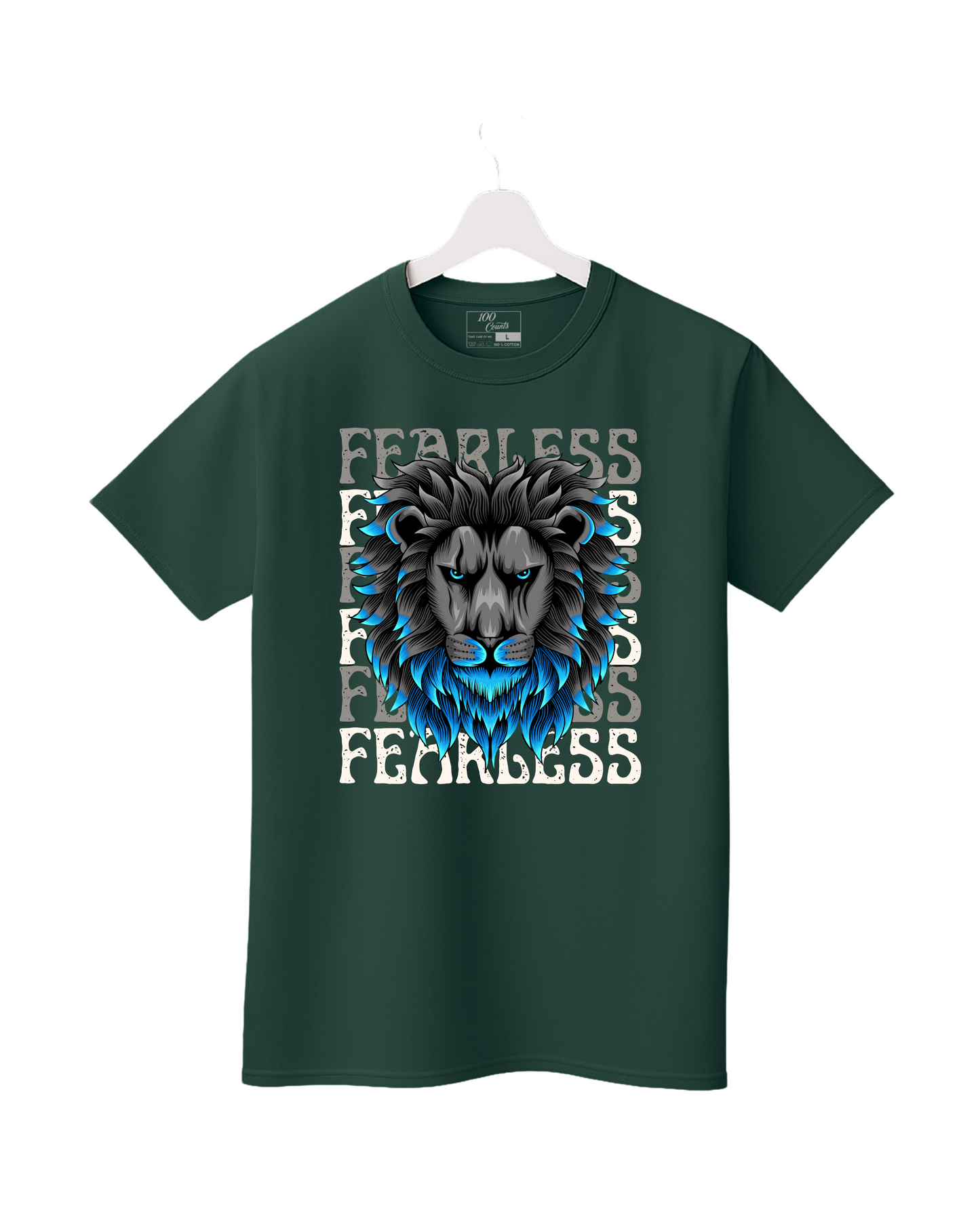 Fearless Lion Printed T-Shirt