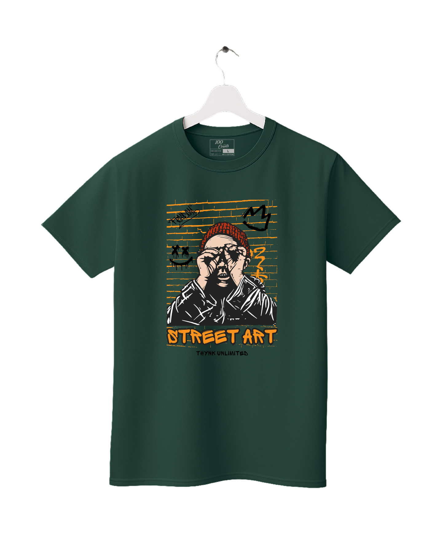 Urban Street Art Graffiti Think Unlimited Printed T-Shirt