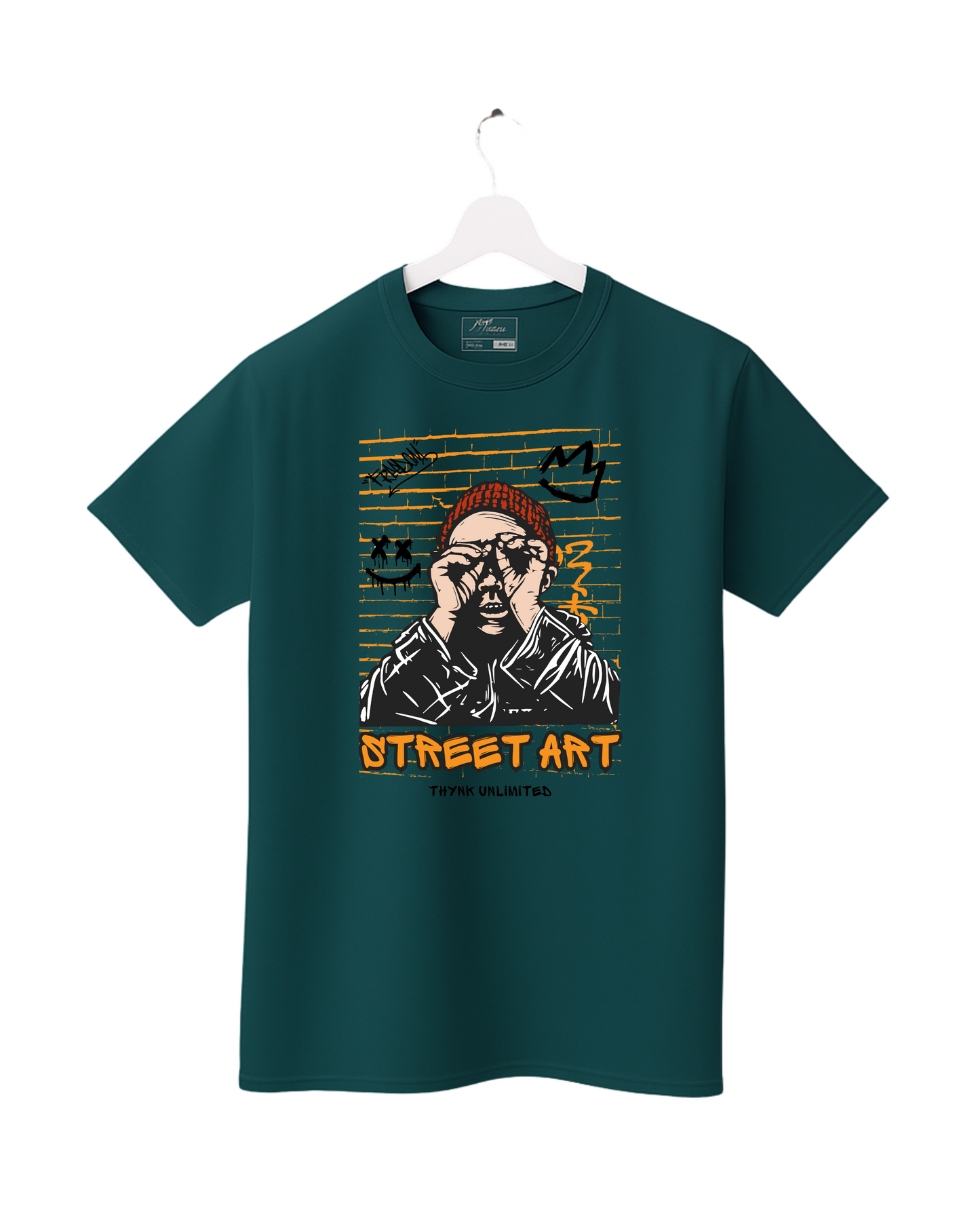 Urban Street Art Graffiti Think Unlimited Printed T-Shirt