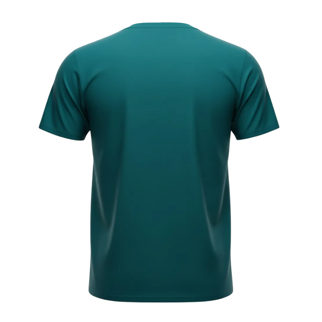 Back view of a blank Atlantic 220GSM half sleeve t-shirt made of 100% Australian Combed Cotton.