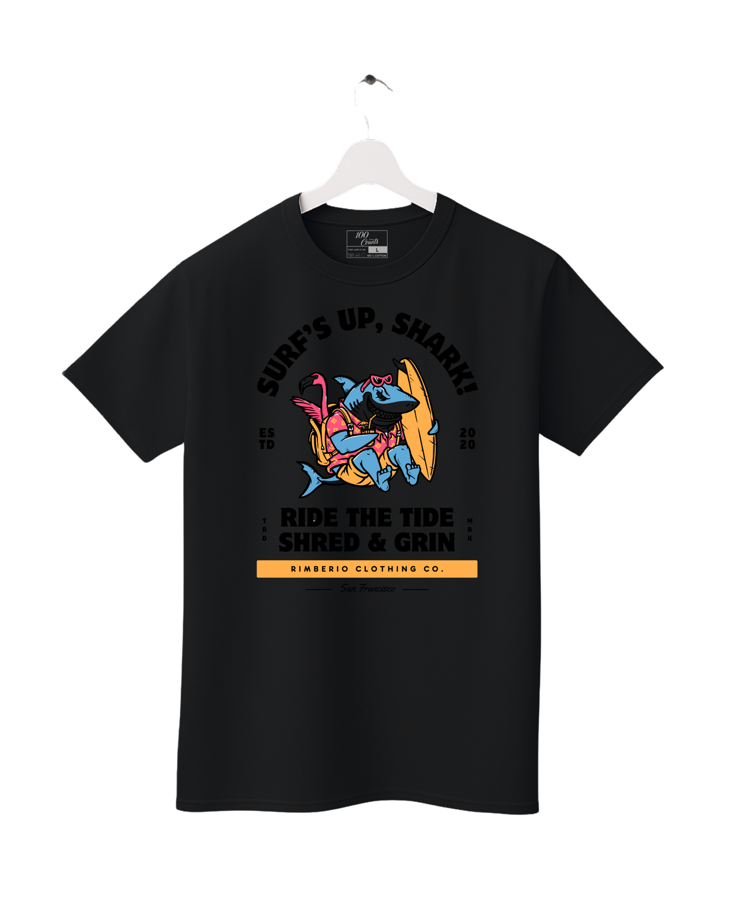 Surf's Up Shark Printed T-Shirt