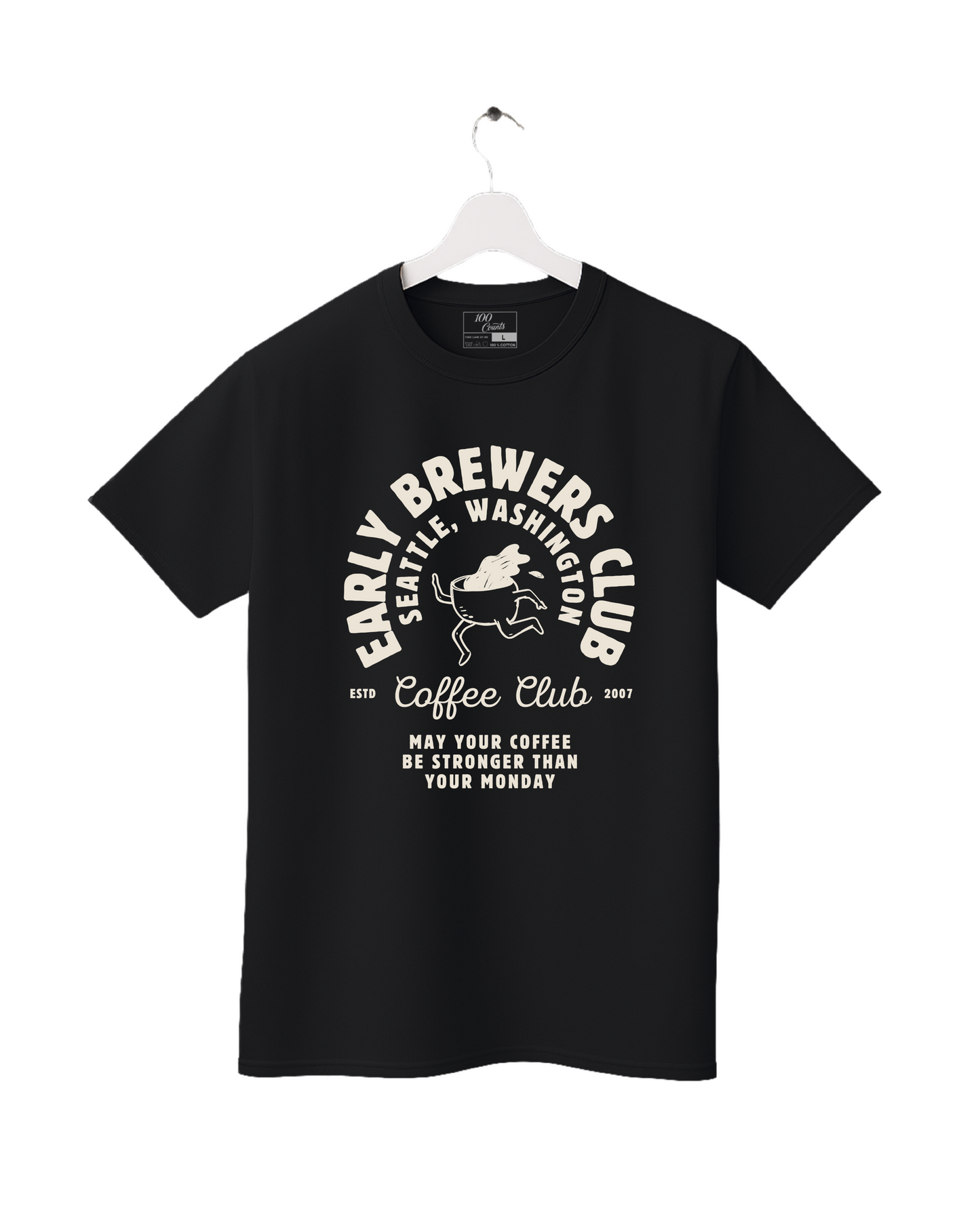 Modern Aesthetic Illustrative Cafe and Coffee Printed T-Shirt