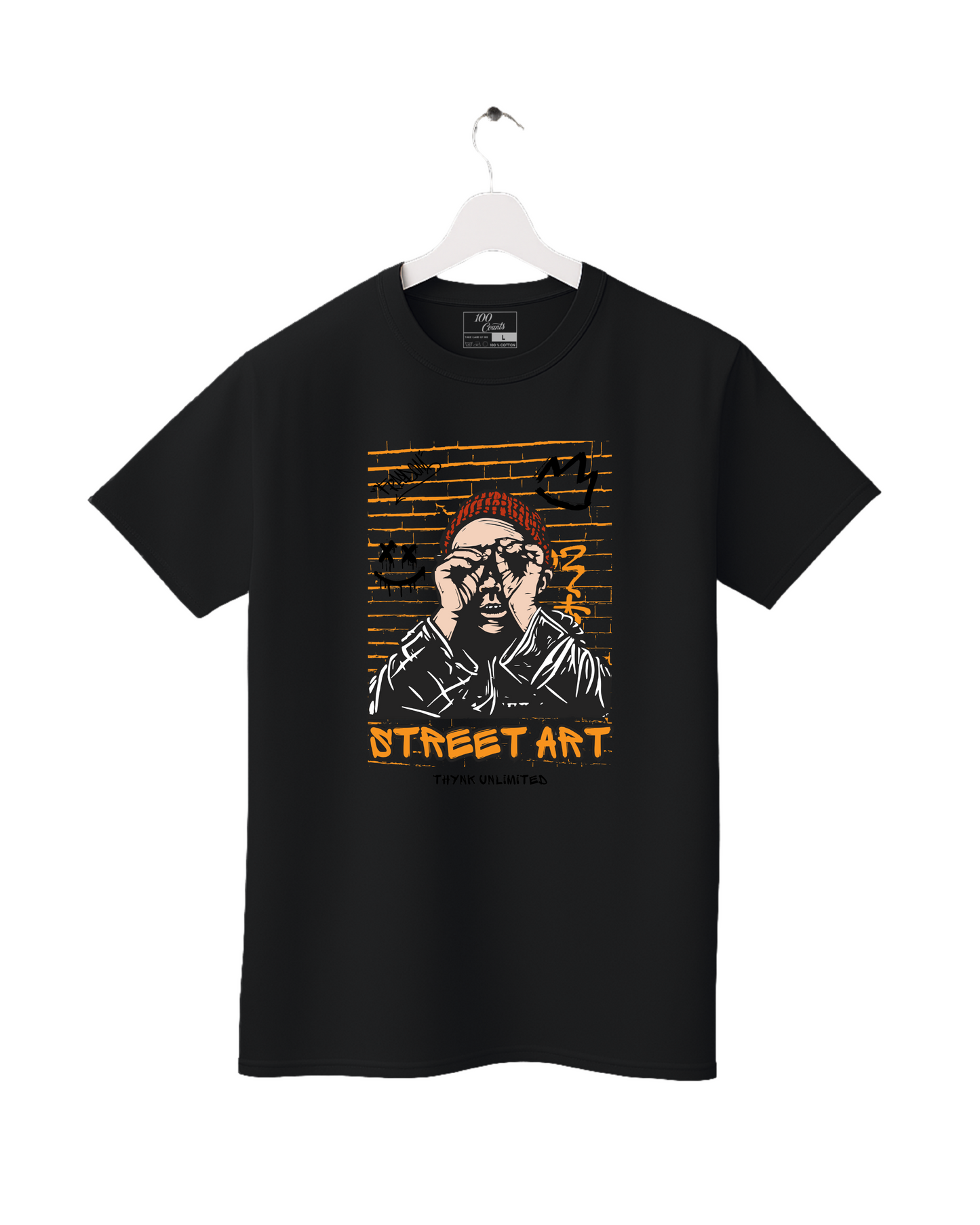 Urban Street Art Graffiti Think Unlimited Printed T-Shirt