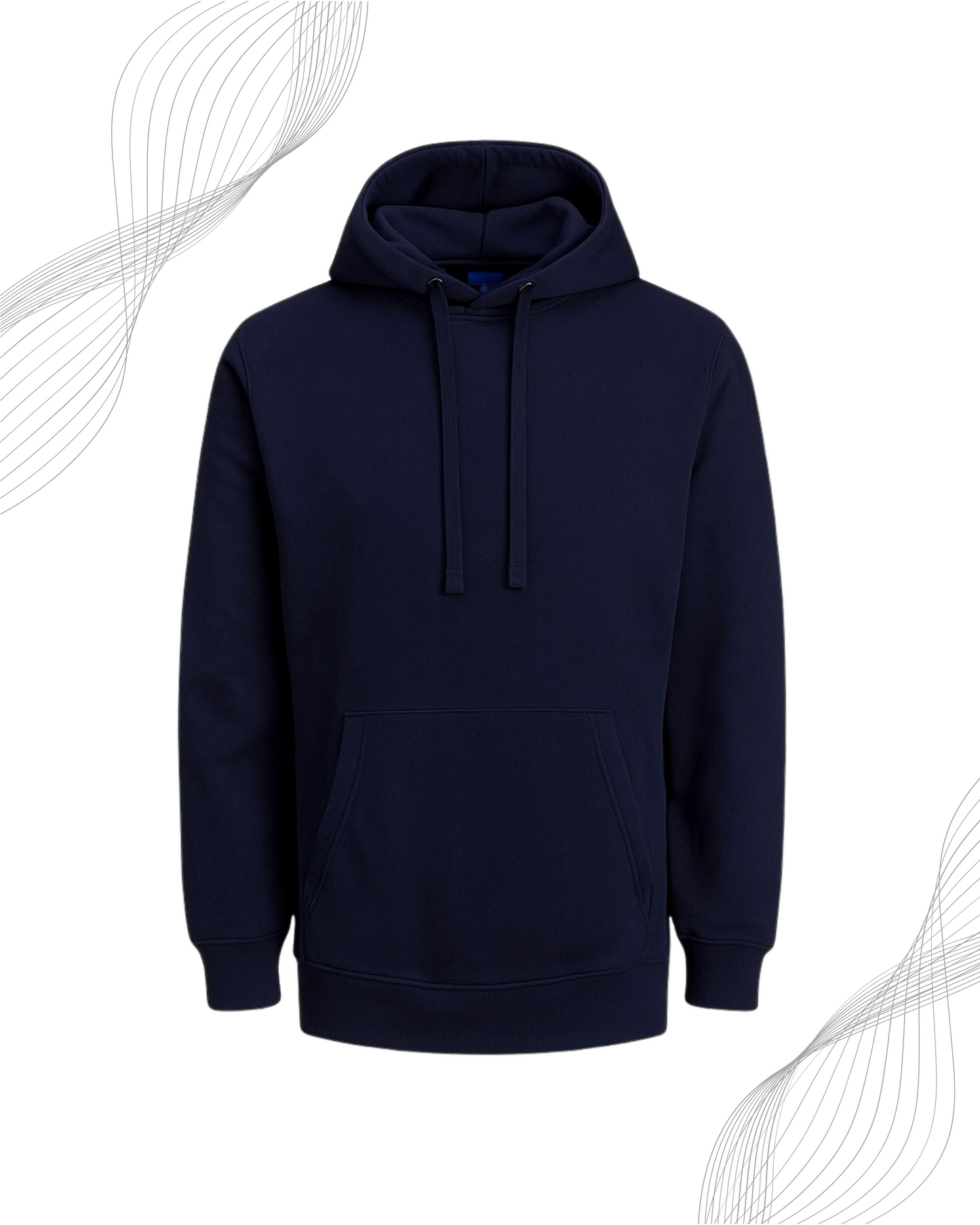 Solid Hoodies- Cream & Navy (320 GSM)