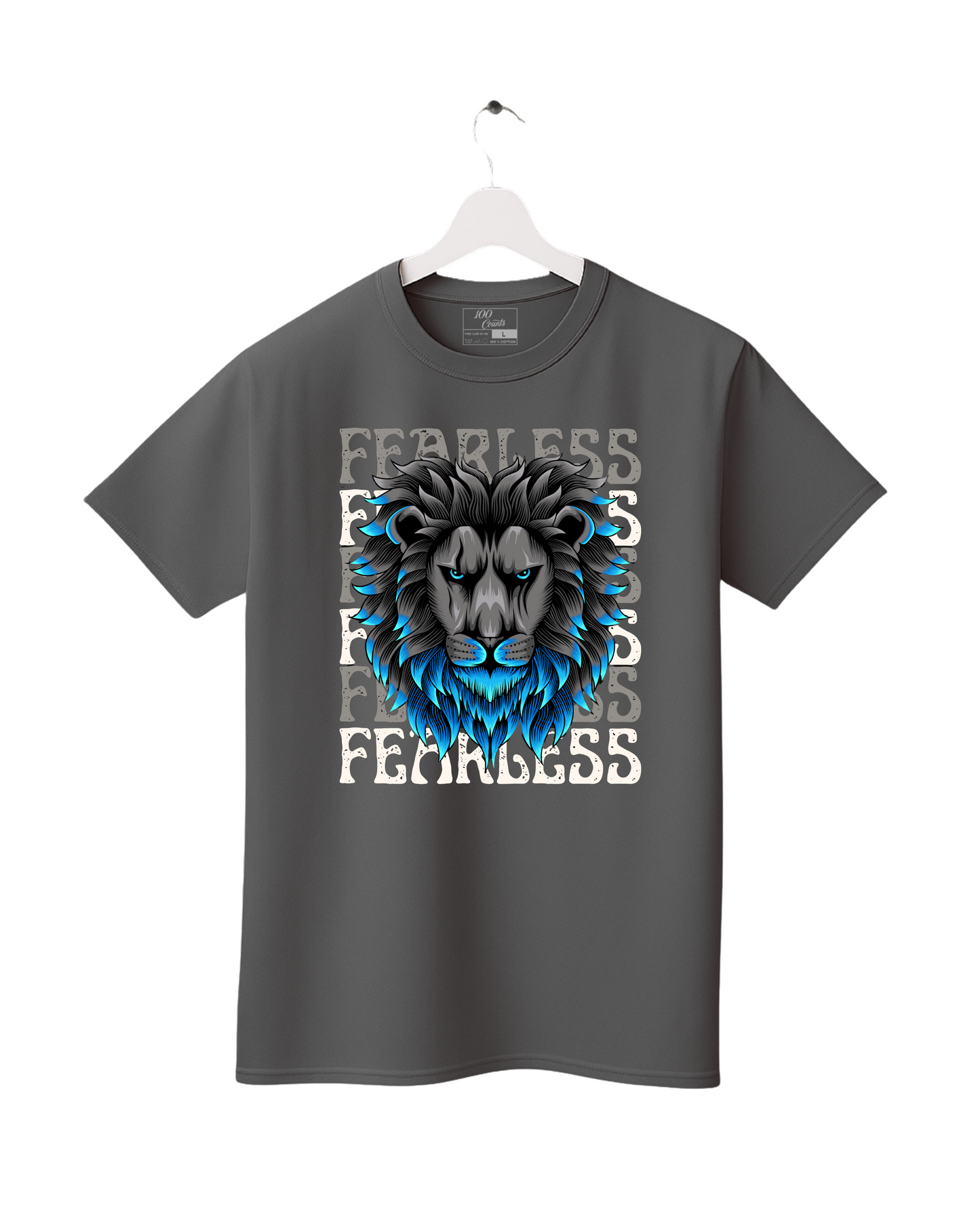 Fearless Lion Printed T-Shirt