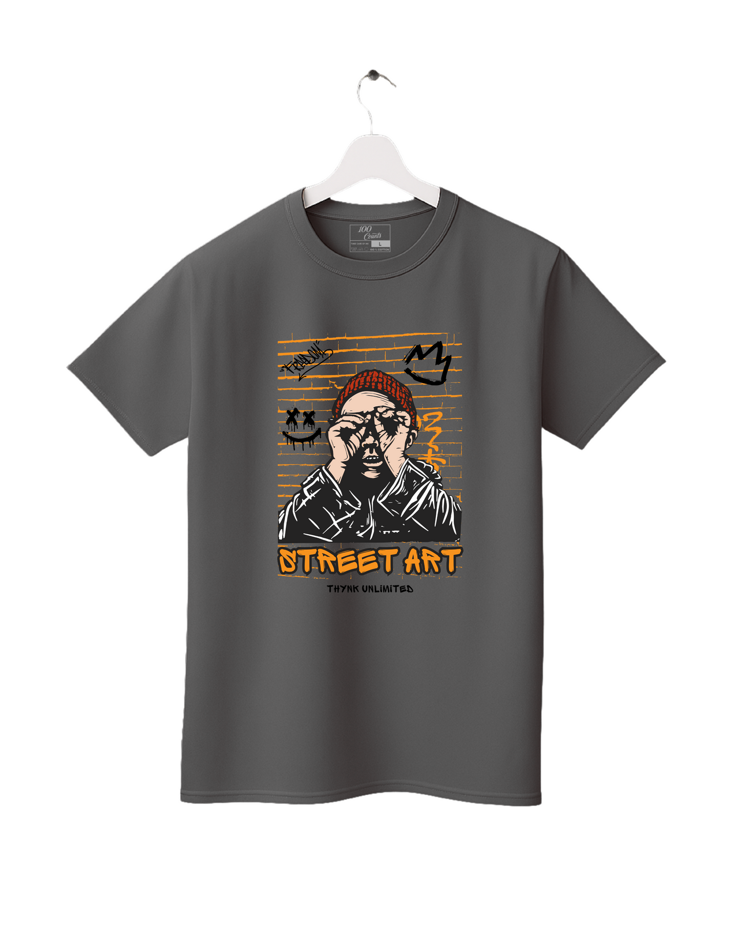 Urban Street Art Graffiti Think Unlimited Printed T-Shirt