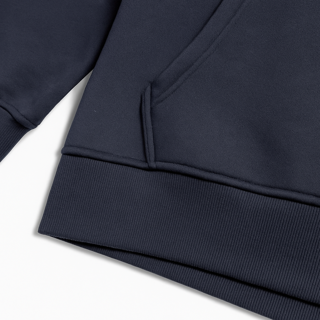 Solid Hoodies- Cream & Navy (320 GSM)