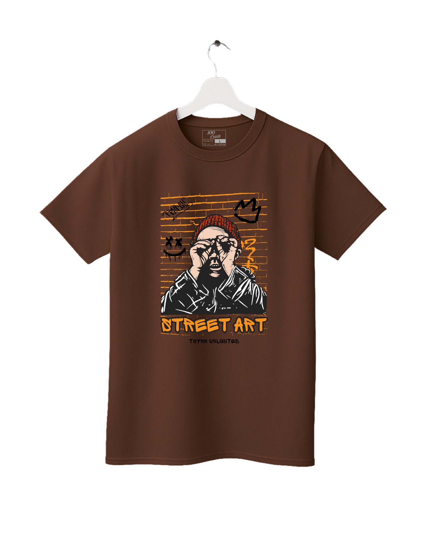 Urban Street Art Graffiti Think Unlimited Printed T-Shirt