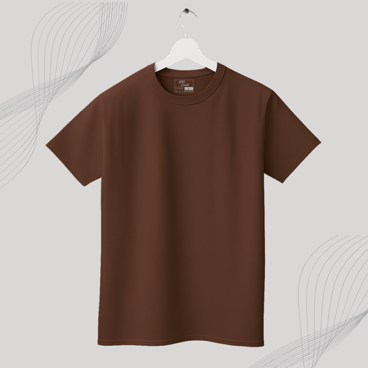 Men's Blank T-shirt-100% Australian Cotton (220 GSM)-Chocolate