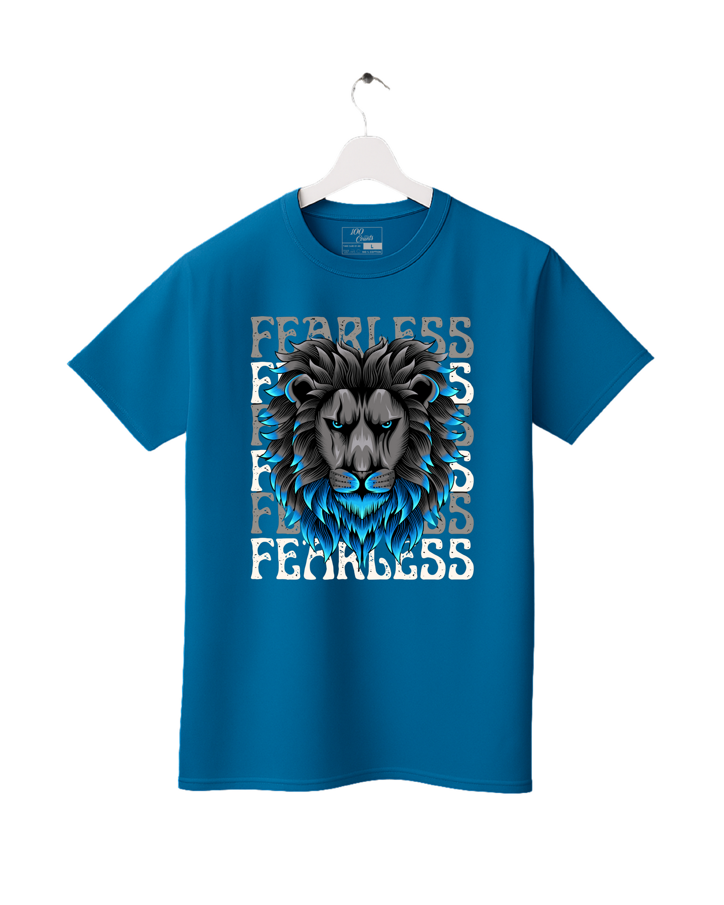 Fearless Lion Printed T-Shirt