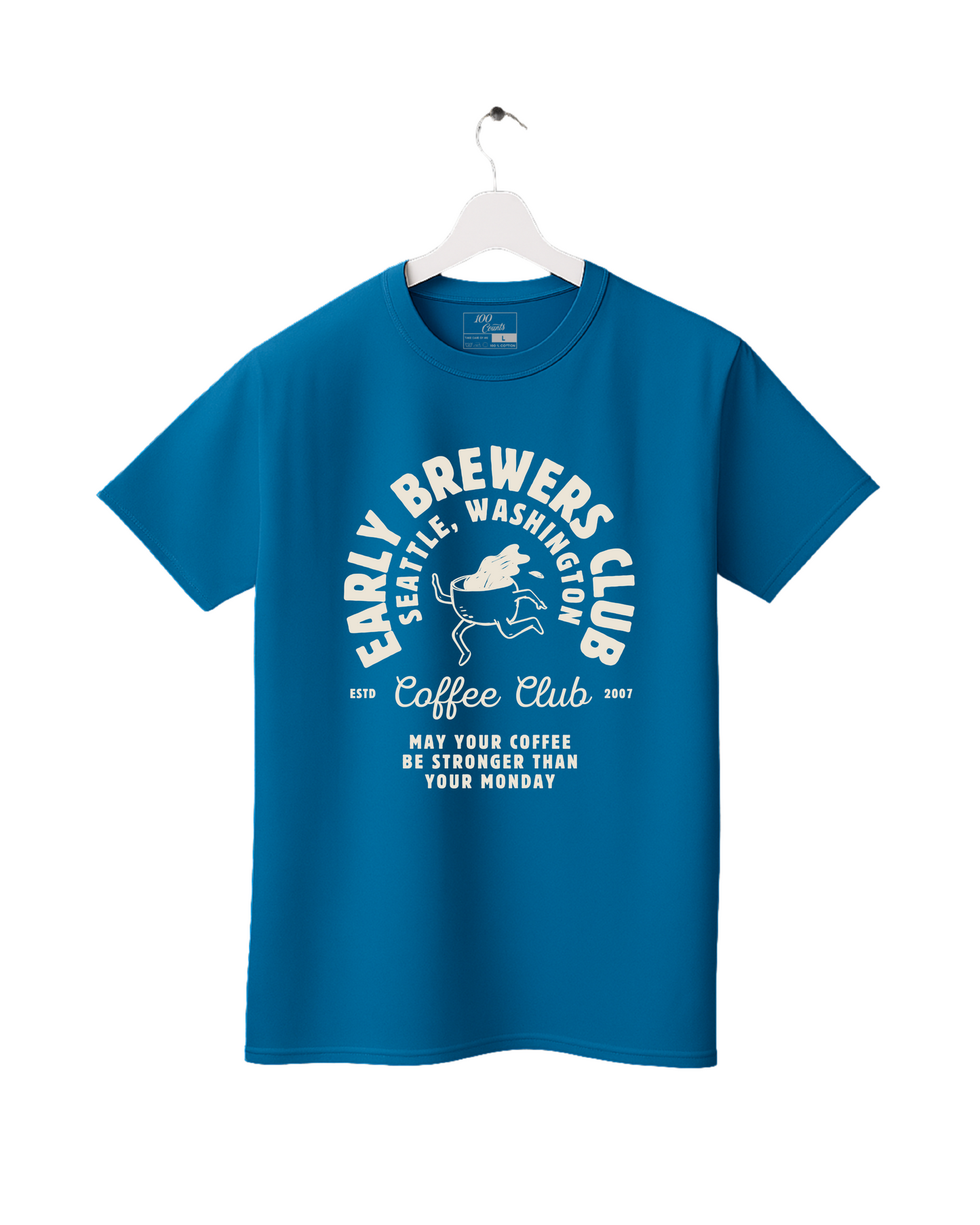 Modern Aesthetic Illustrative Cafe and Coffee Printed T-Shirt