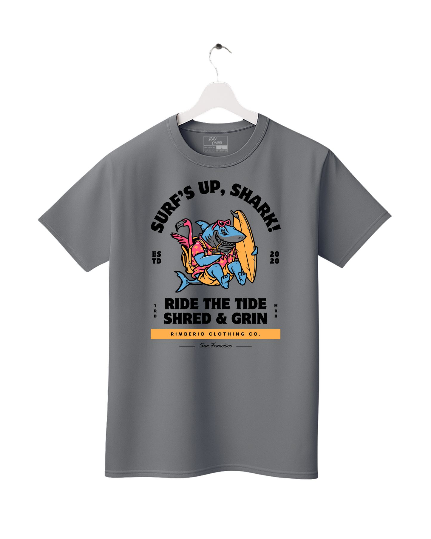 Surf's Up Shark Printed T-Shirt