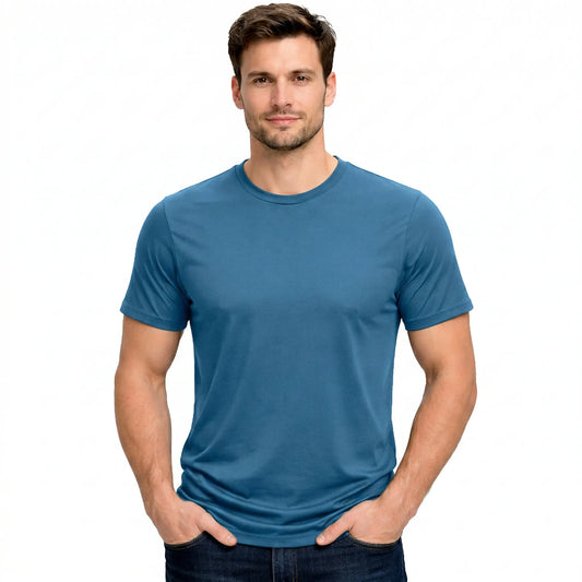 Men's Heavyweight Blank T-Shirt in Hydro - Front View