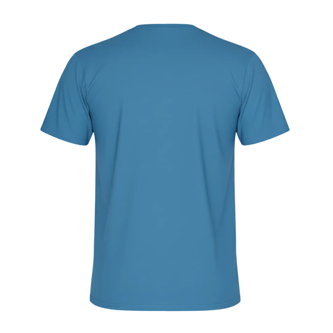 Back view of a blank Hydro 220GSM half sleeve t-shirt made of 100% Australian Combed Cotton.