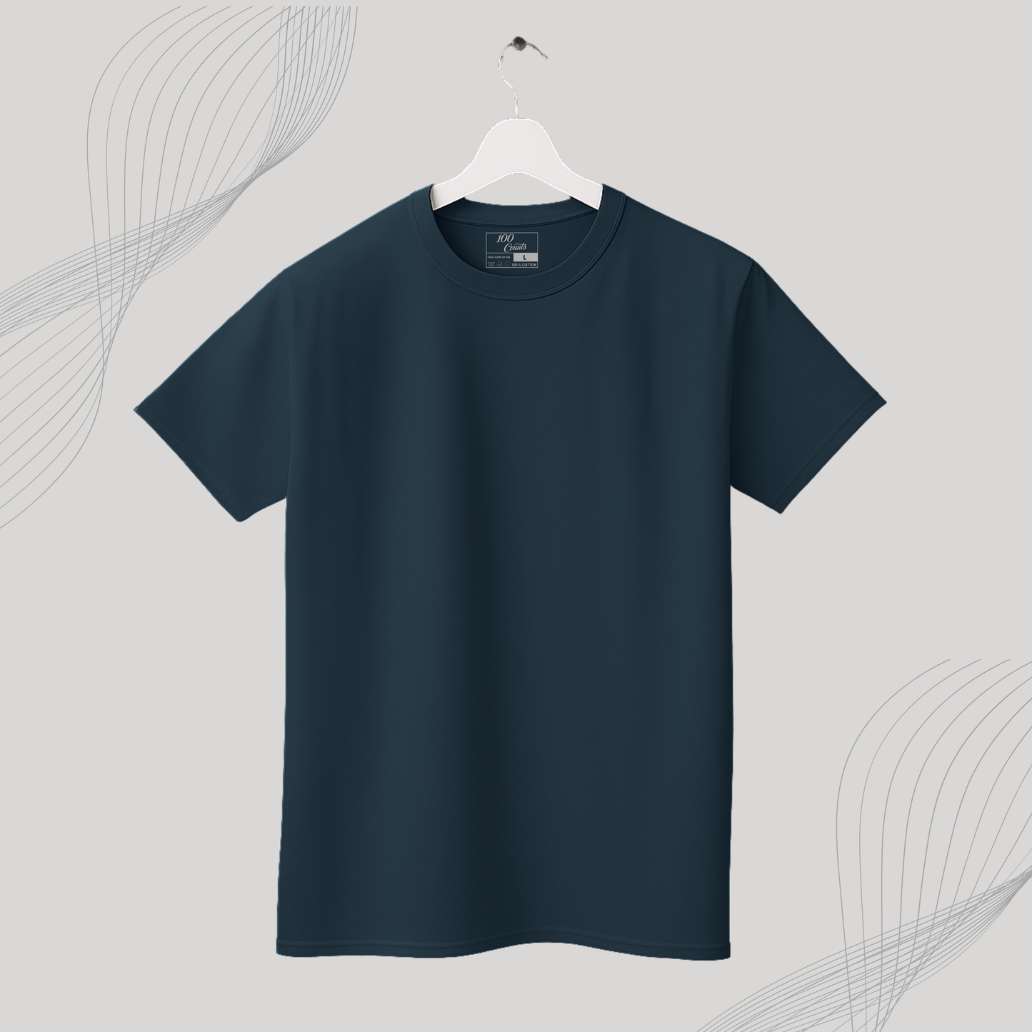 Men's Blank T-shirt-100% Australian Cotton (220 GSM)-Indigo