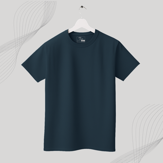 Men's Blank T-shirt-100% Australian Cotton (220 GSM)-Indigo