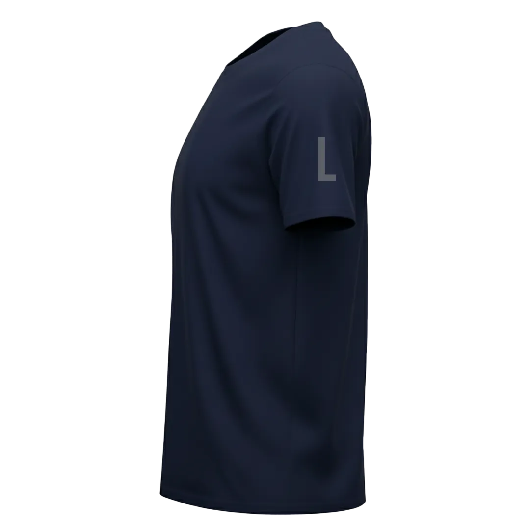 Navy Heavyweight Custom T-Shirt - Left Sleeve Print Area