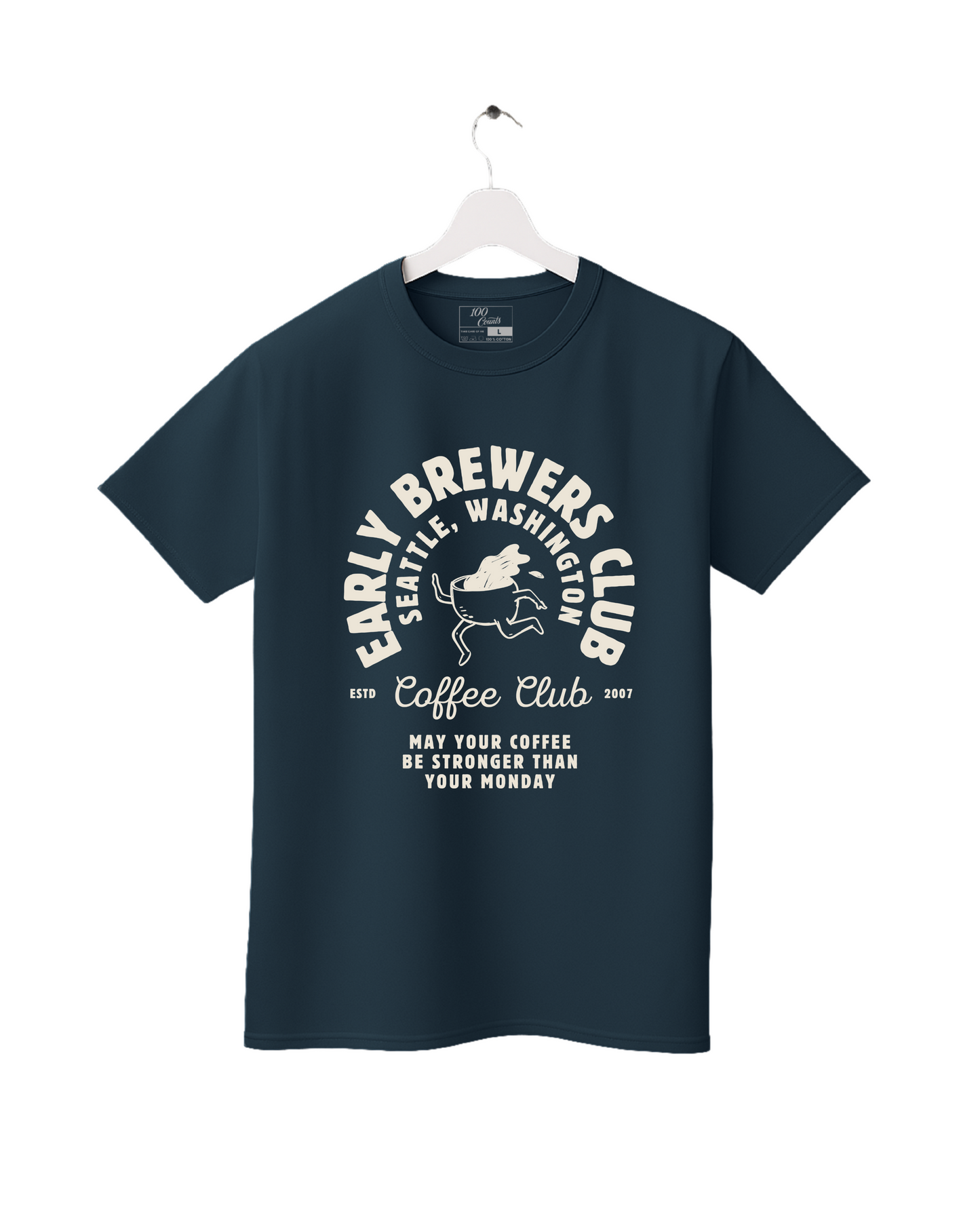 Modern Aesthetic Illustrative Cafe and Coffee Printed T-Shirt