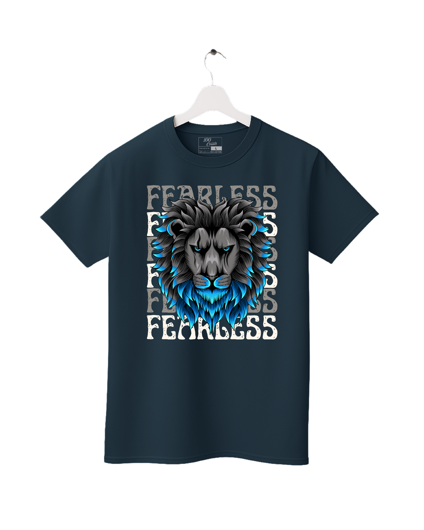 Fearless Lion Printed T-Shirt
