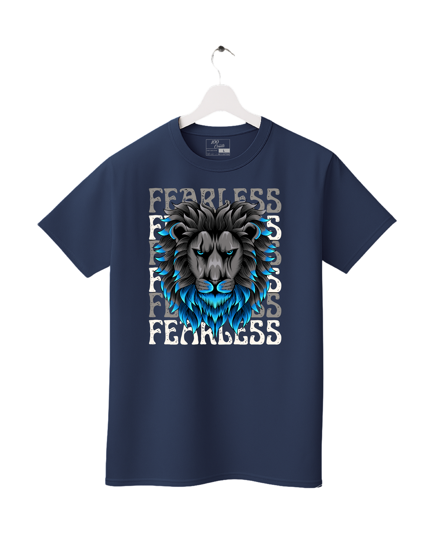 Fearless Lion Printed T-Shirt
