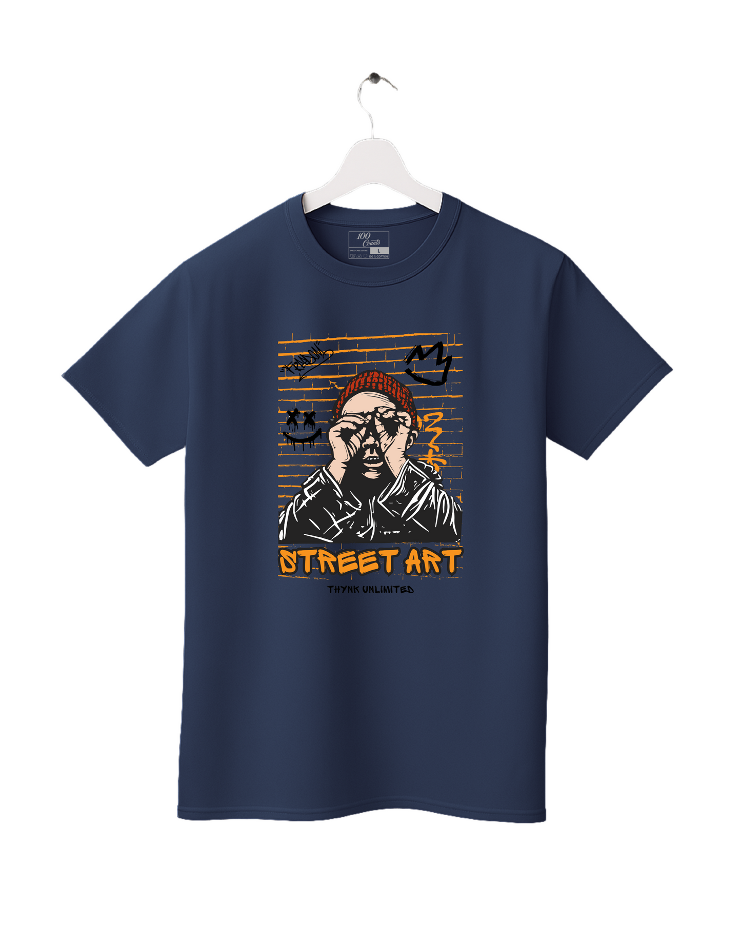 Urban Street Art Graffiti Think Unlimited Printed T-Shirt