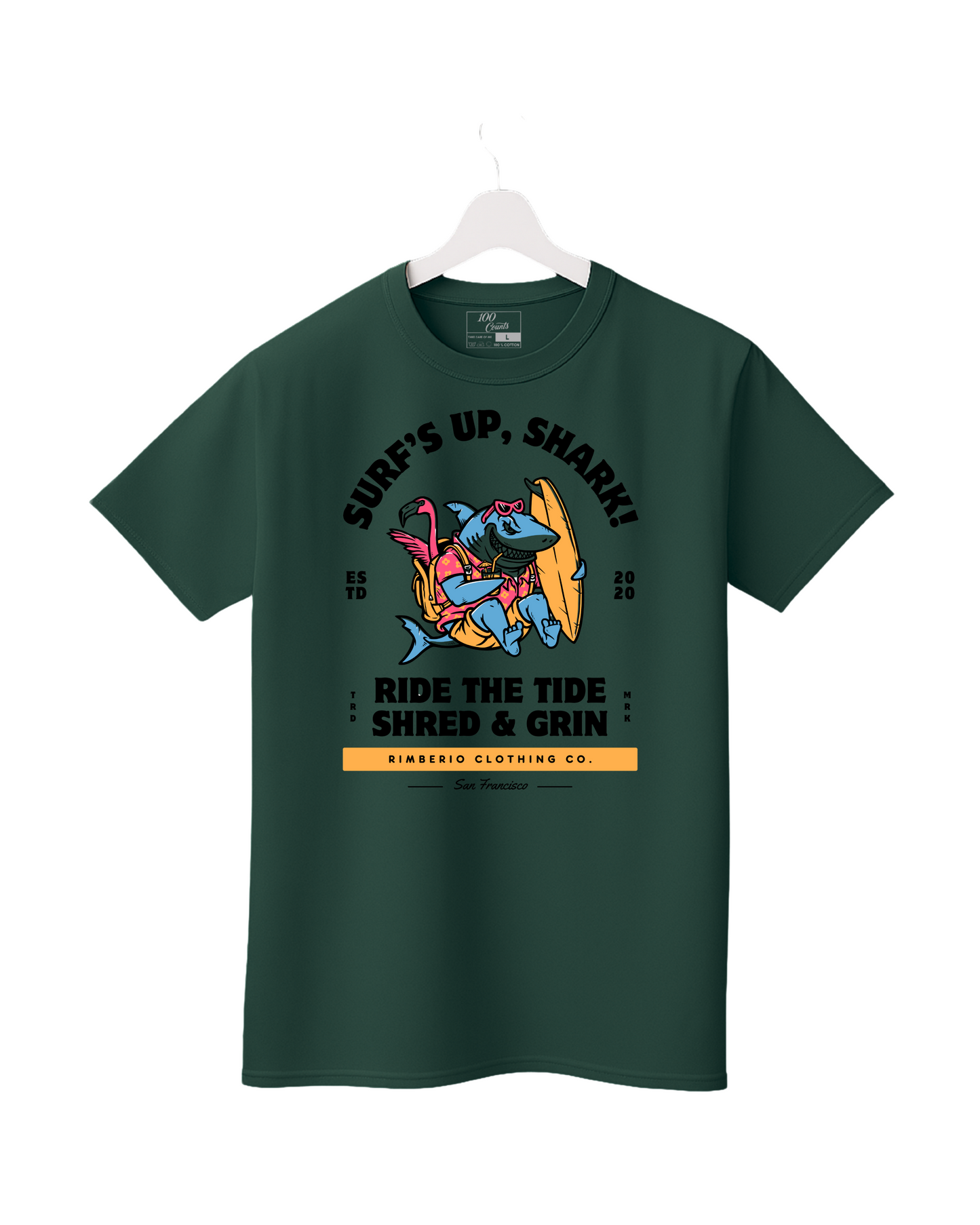 Surf's Up Shark Printed T-Shirt