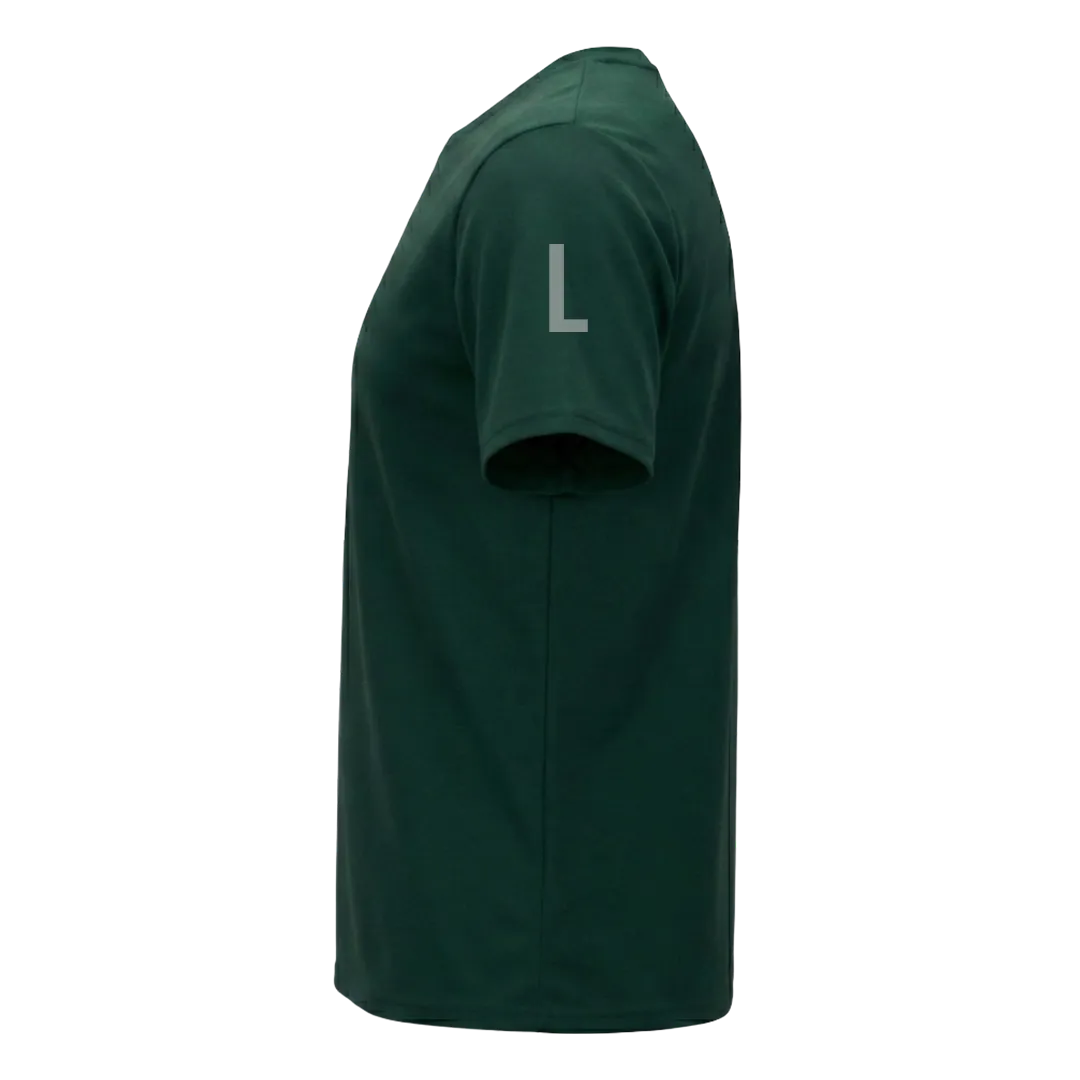 Pine Green Heavyweight Custom T-Shirt - Left Sleeve Print Area