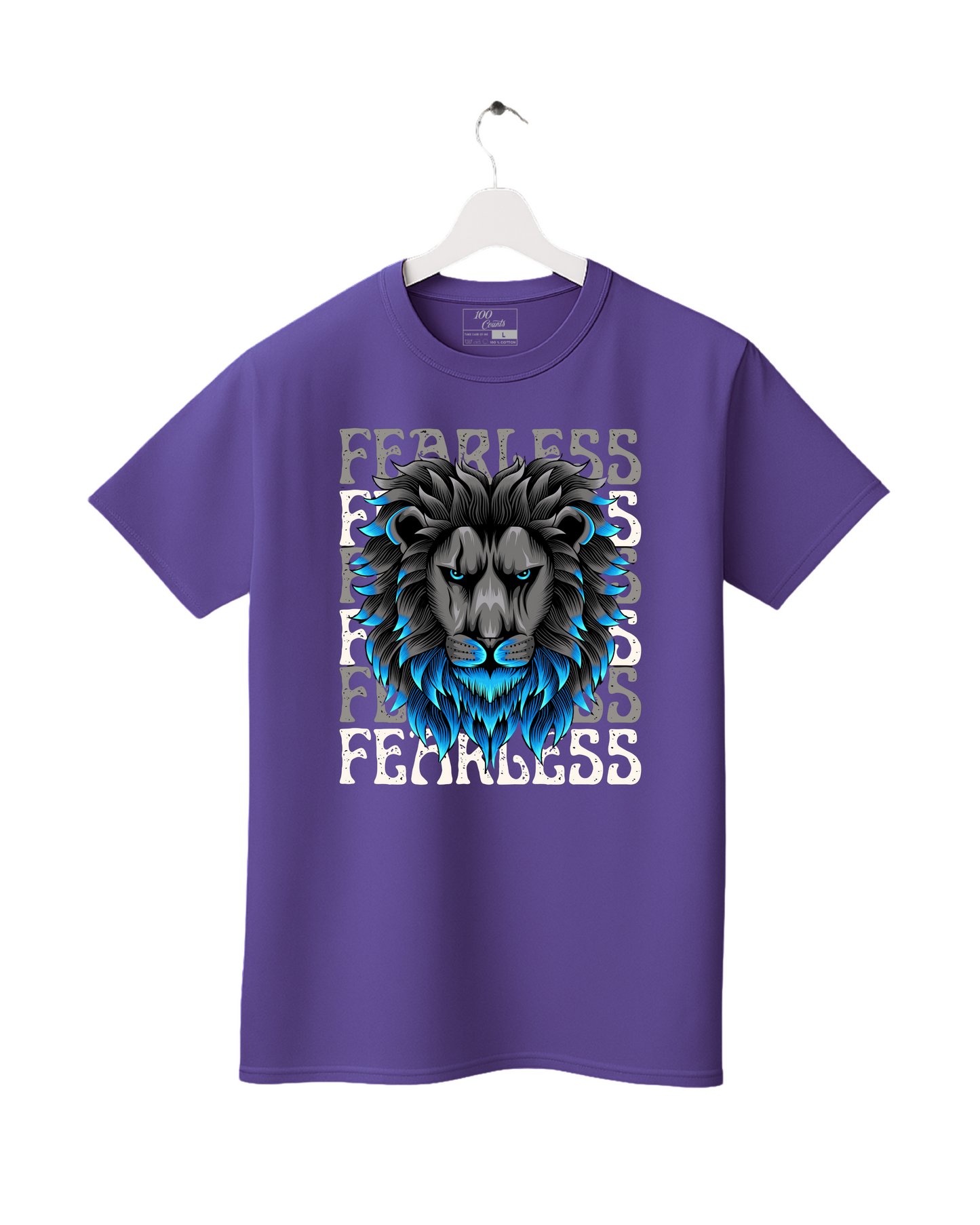 Fearless Lion Printed T-Shirt
