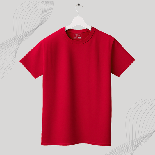 Men's Blank T-shirt-100% Australian Cotton (220 GSM)-Red