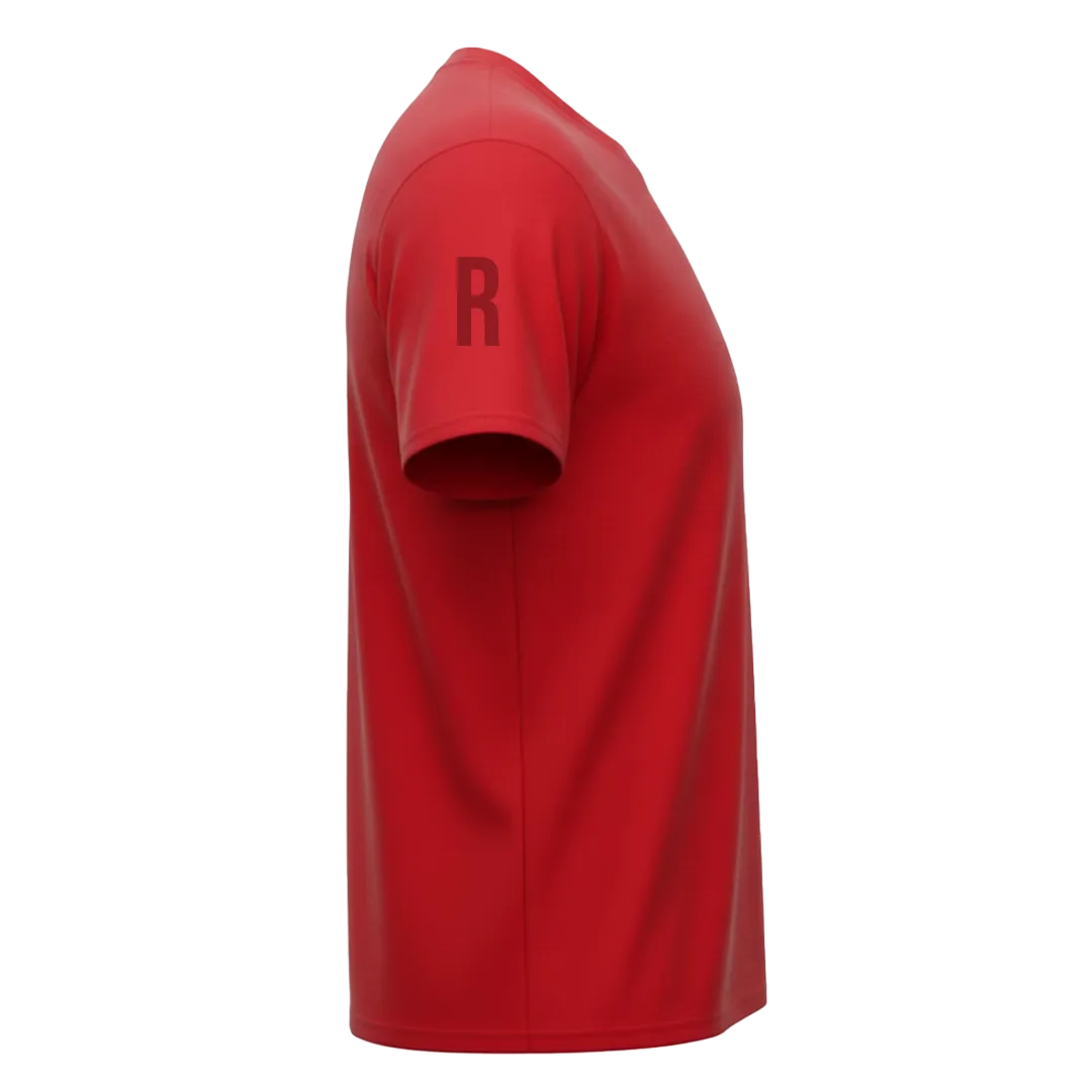 Red Heavyweight Custom T-Shirt - Right Sleeve Print Area