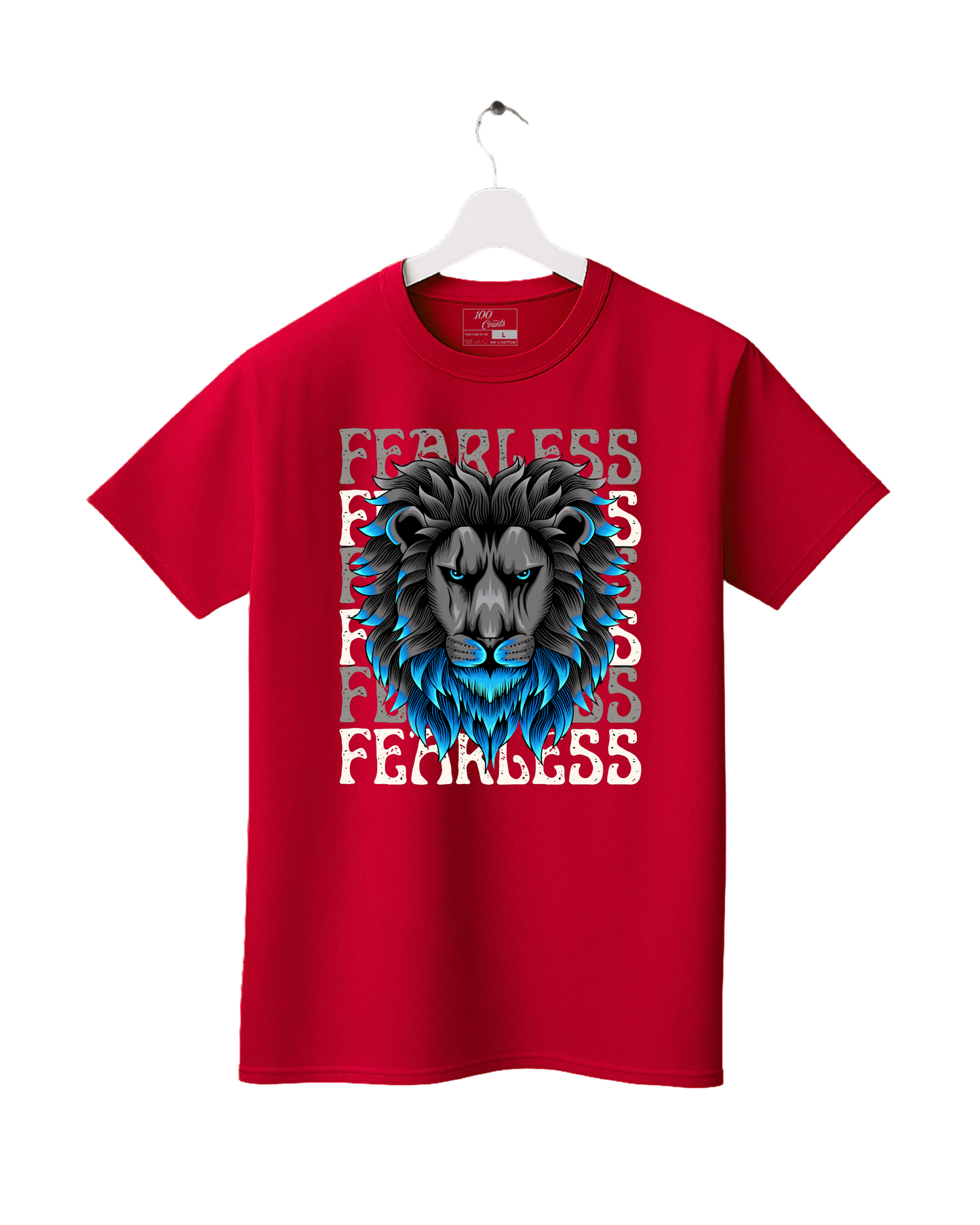 Fearless Lion Printed T-Shirt
