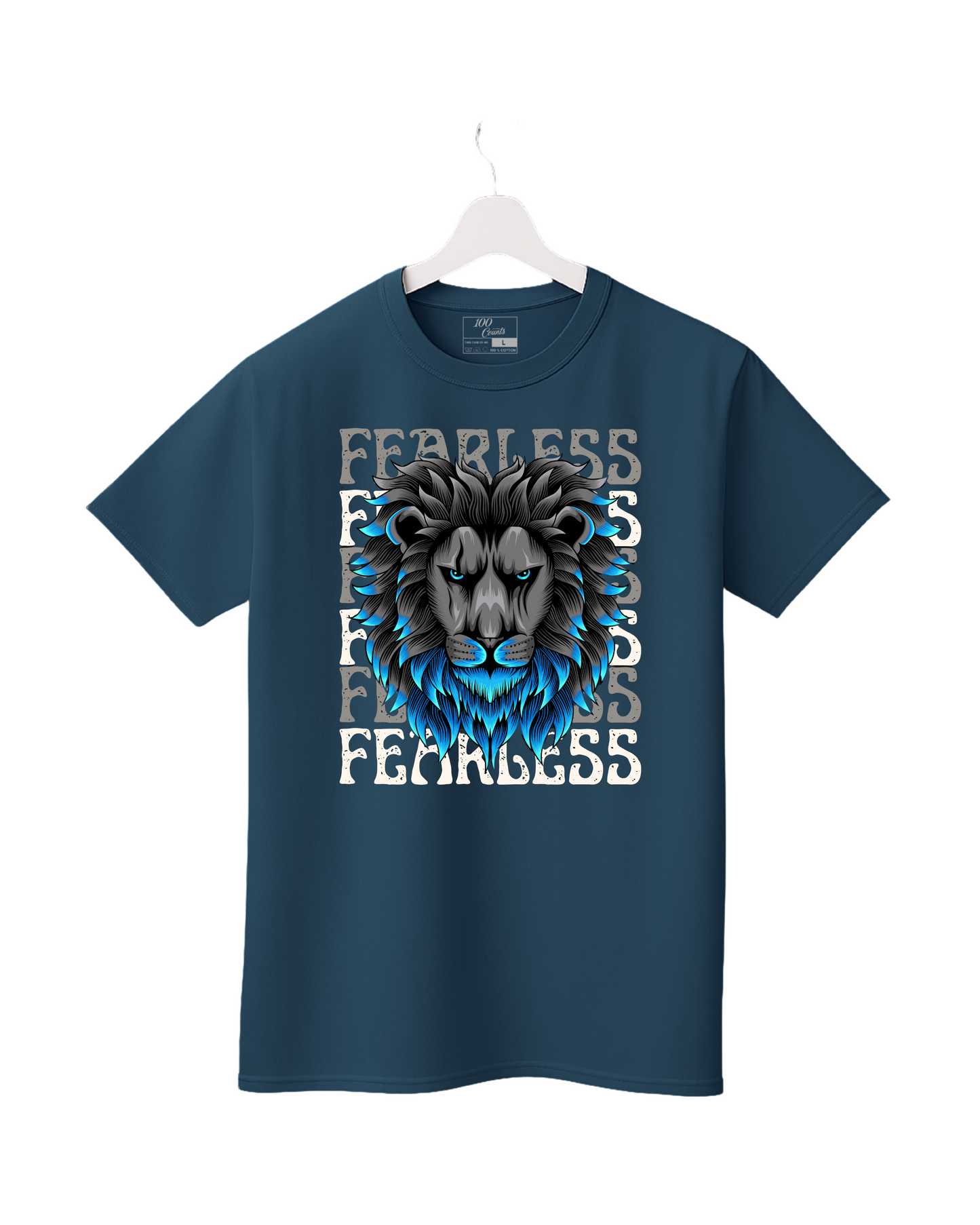 Fearless Lion Printed T-Shirt