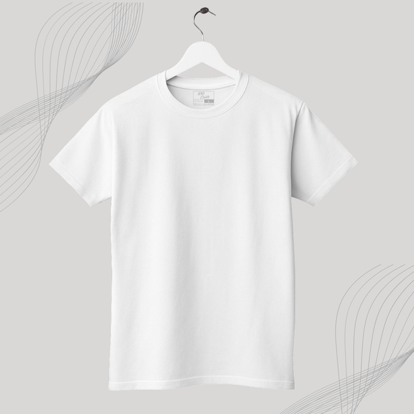 Men's Blank T-shirt-100% Australian Cotton (220 GSM)-White