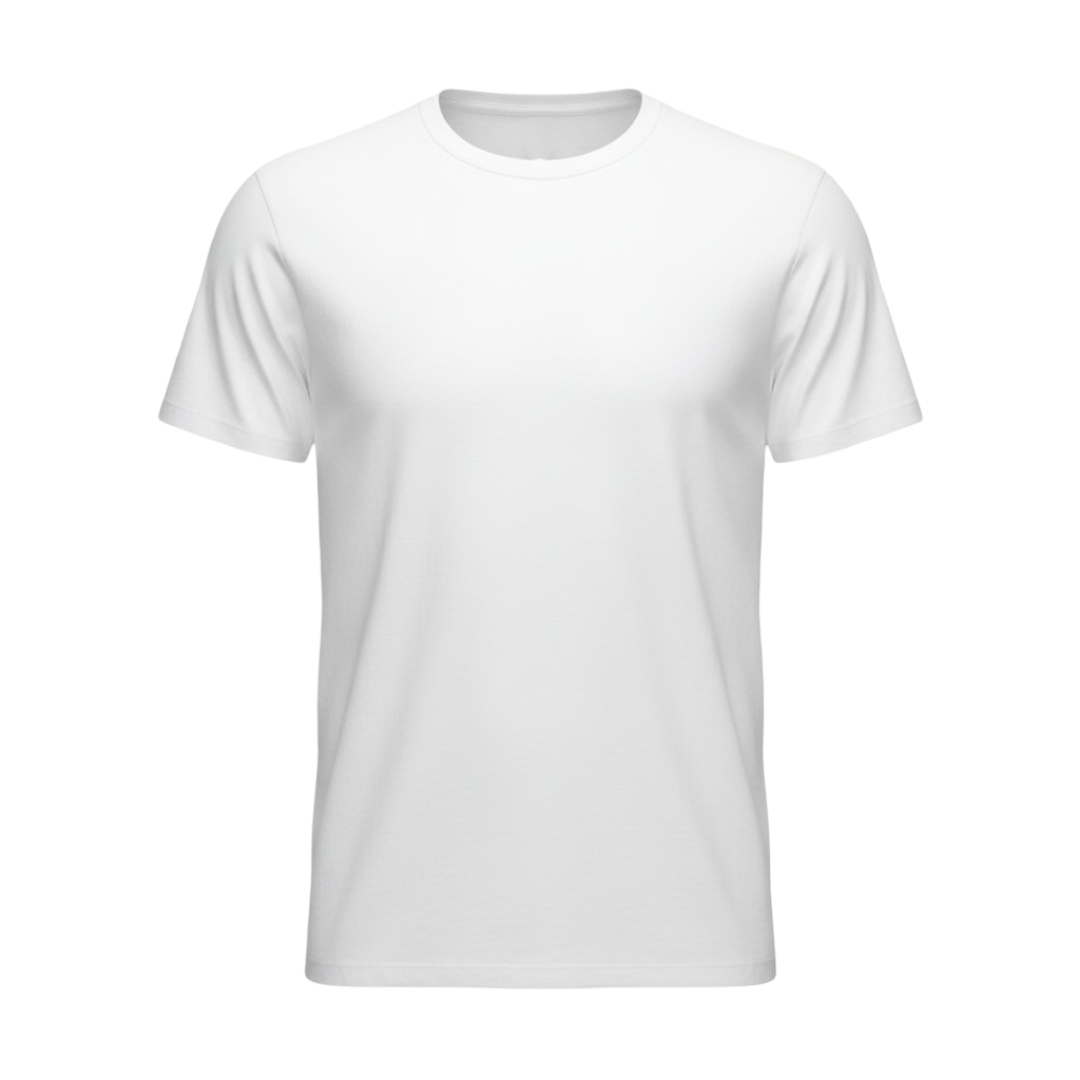 Men's White T-shirt-100% Australian Combed Cotton (220GSM)