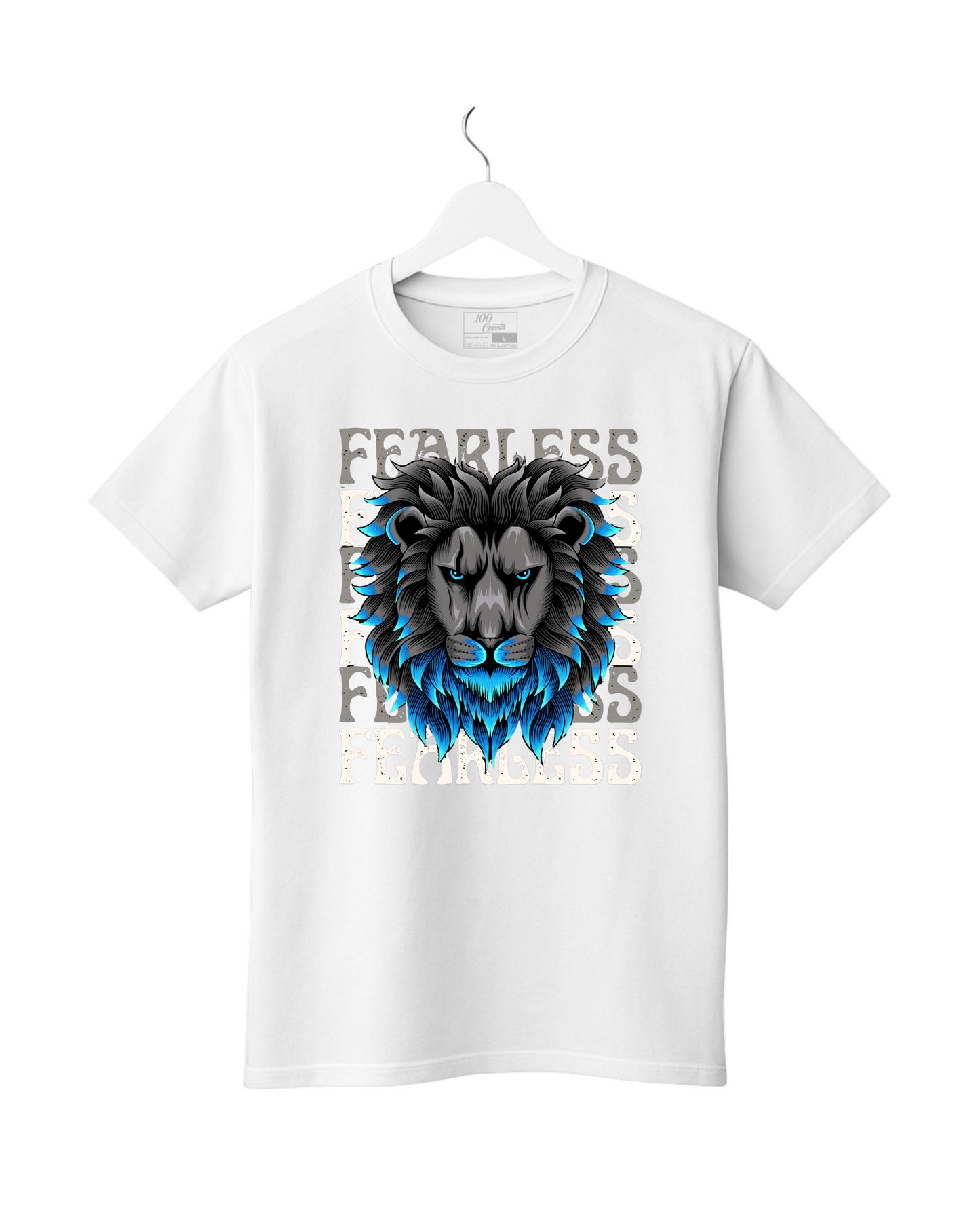 Fearless Lion Printed T-Shirt