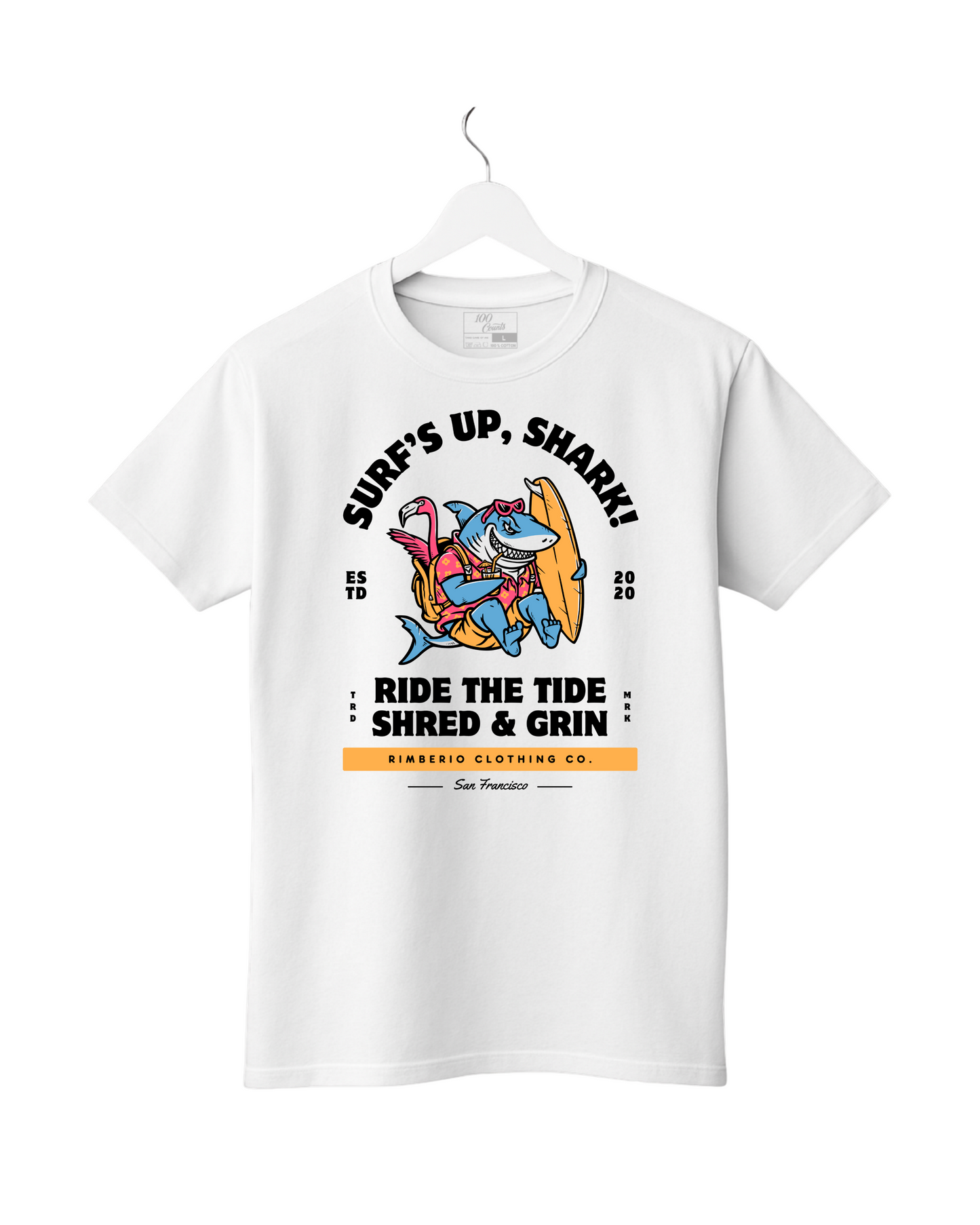 Surf's Up Shark Printed T-Shirt