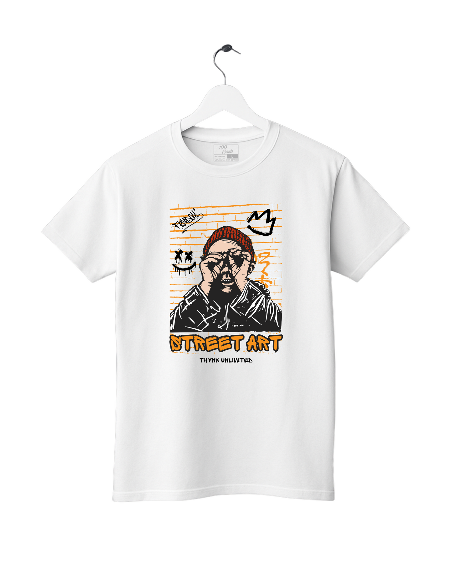Urban Street Art Graffiti Think Unlimited Printed T-Shirt