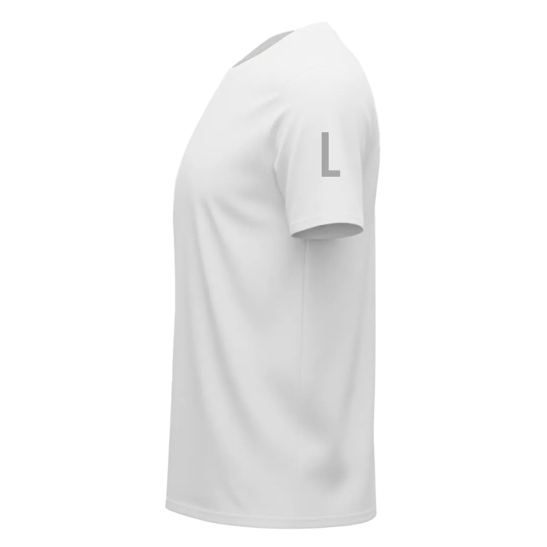 White Heavyweight Custom T-Shirt - Left Sleeve Print Area